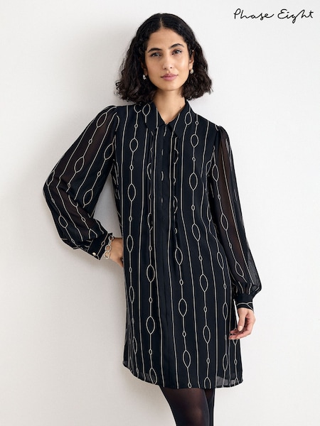 Μαύρο - Phase Eight Candice Print Dress