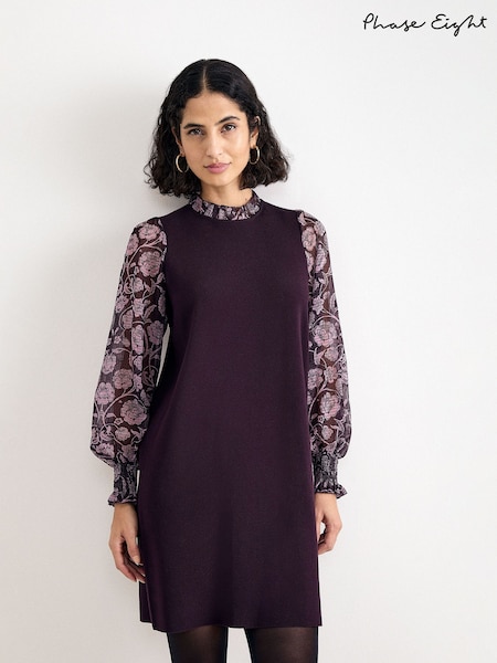 Purple - Phase Eight Giselle Knit Dress