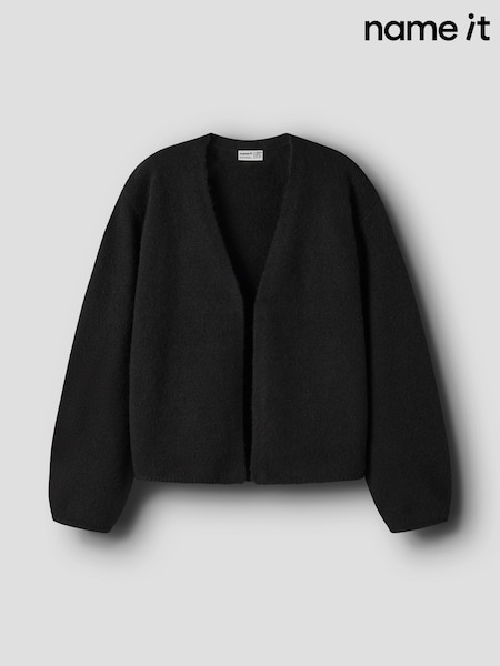 Negro - Name It Soft Touch Long Sleeve Knit Cardigan