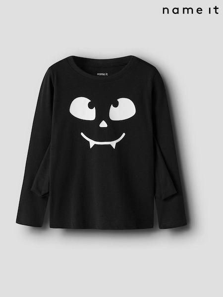 Negro - Name It Halloween Top With Bat Wing Arms