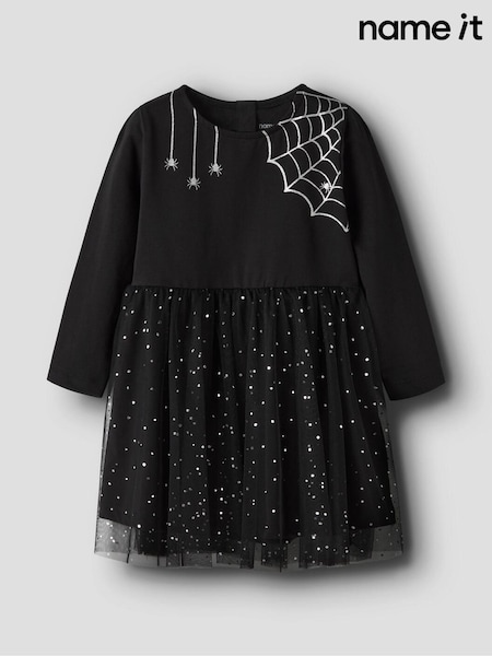Black - Name It Halloween Tulle Skirt Long Sleeve Dress