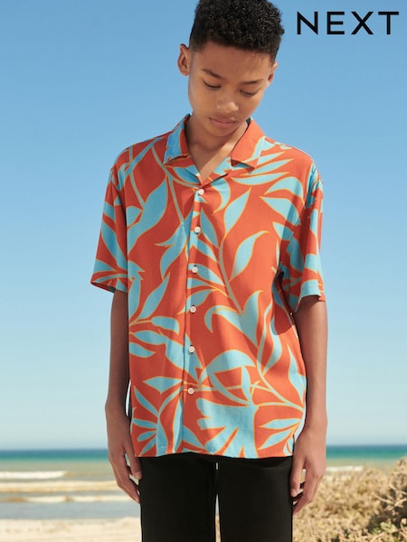 Hawaiian Red Short Sleeve Printed Shirt (3-16yrs) (787332) | AED29 - AED41