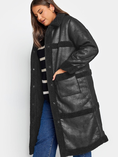 Yours Curve Black Bonded Faux Fur Coat (787361) | €44.50