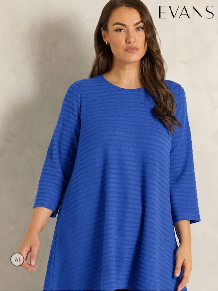 Blue - Evans Hanky Hem Top