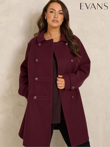 Rood - Evans Double breasted militaire jas