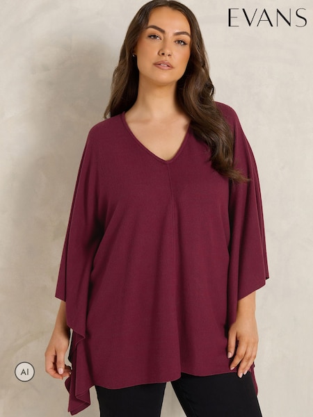 Red - Evans Flat Cape Top