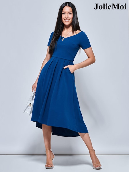 Jolie Moi Off Shoulder Dip Hem Dress (787596) | €21