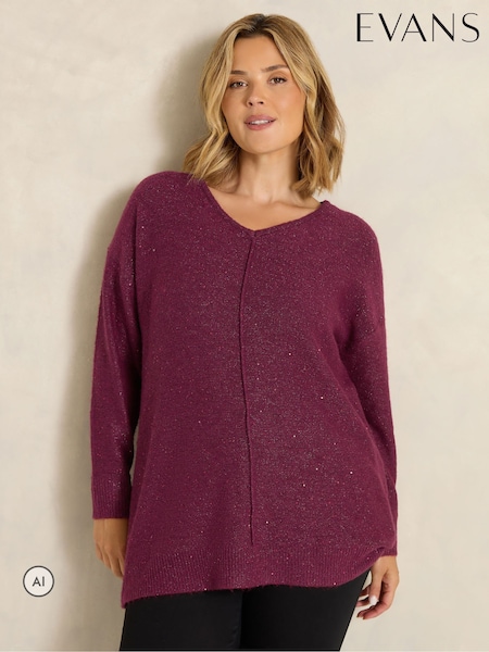 Қызыл - Evans Sparkly Jumper