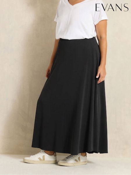 Black - Evans Midi Skirt