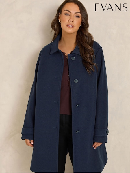 Blue - Evans Longline Coat