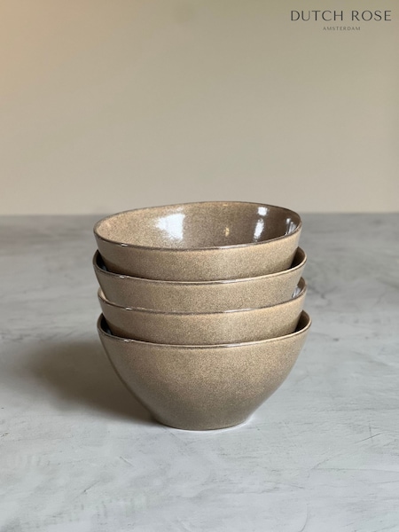 Dutch Rose Set of 4 Camel Serenity Bowls 15cm (788009) | €46