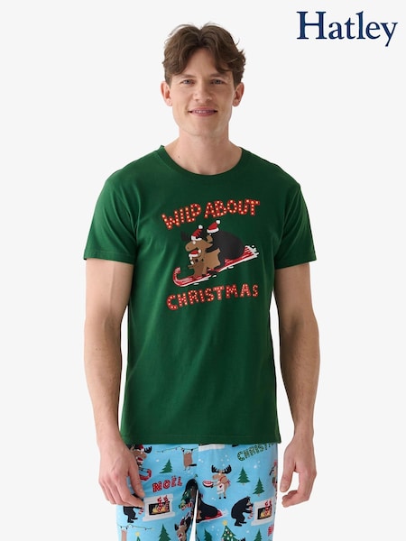 Vert - Regular Hatley Wild About Christmas T-shirt
