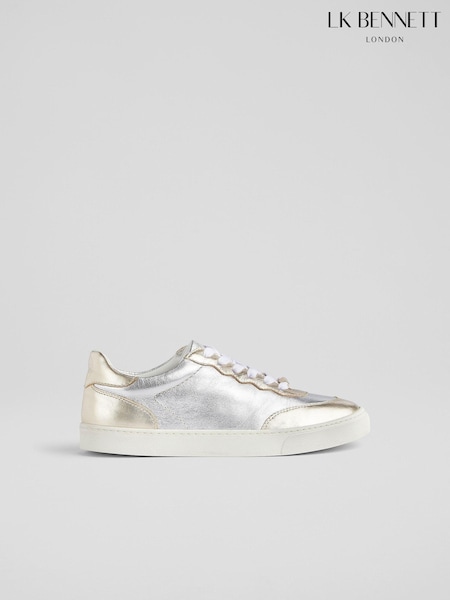 LK Bennett Gold Runner Leather Trainers (788104) | R$ 1,765