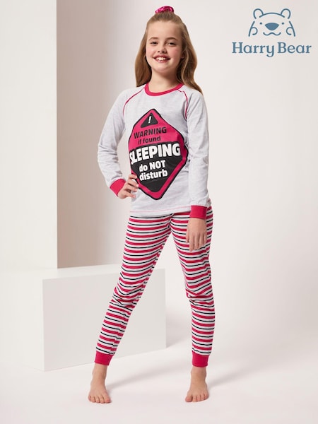 Harry Bear Red Sleeping Slogan 100% Cotton Pyjamas (788197) | €9