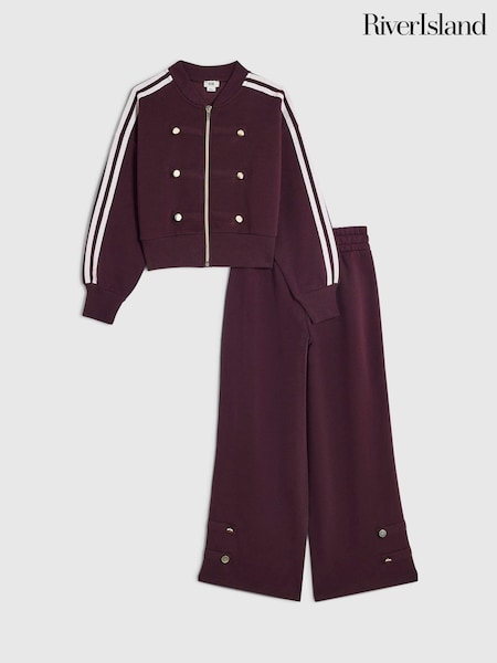 Red - River Island Drummer Bomber Jacket & Trousers Set