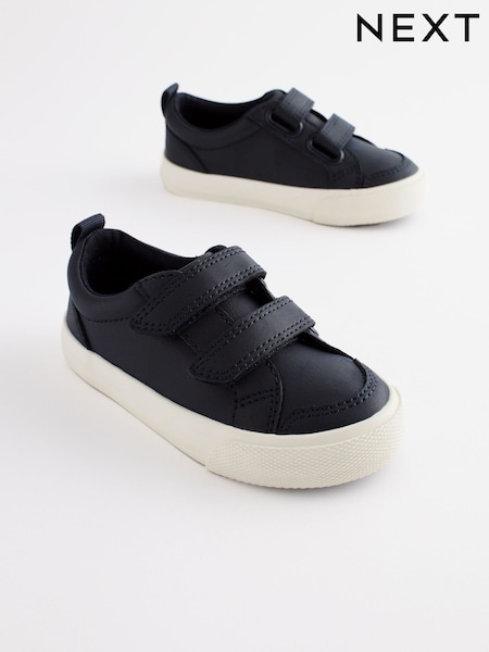 Navy Blue Wide Fit (G) Two Strap Touch Fastening Trainers (788451) | AED47 - AED60