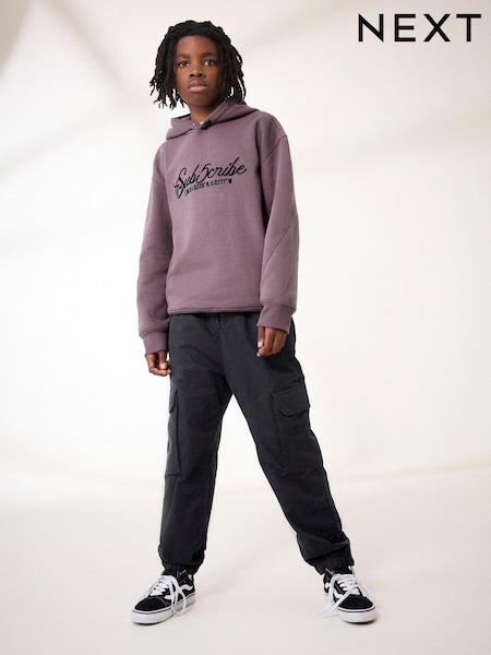 Plum Purple Subscribe 100% Cotton Hoodie and Parachute Set (3-16yrs) (788544) | €19 - €24