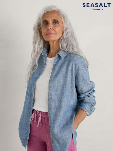 Seasalt Cornwall Blue Sailmaker Chambray Shirt (788612) | €38