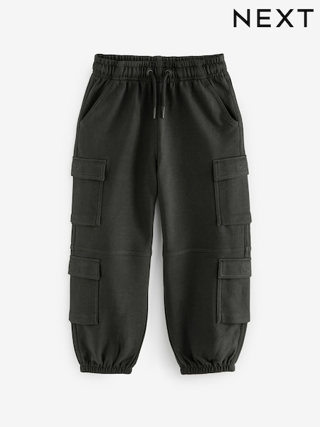 Black 100% Cotton Parachute Style Jersey Joggers (3-16yrs) (788846) | AED71 - AED88