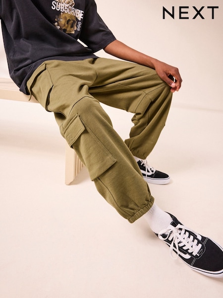 100% Cotton Parachute Style Jersey Joggers (3-16yrs) (788861) | ‏5 د.ك.‏ - ‏7 د.ك.‏