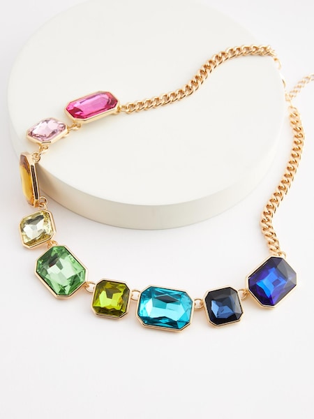 Rainbow Stone Statement Necklace (789233) | €11