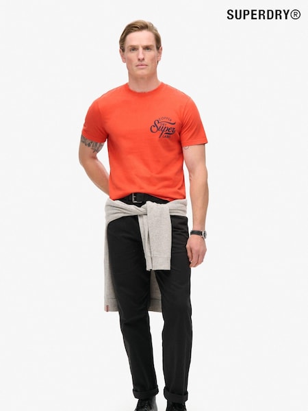 Superdry Orange Copper Label Chest 100% Cotton Graphic T-Shirt (789527) | R$ 295