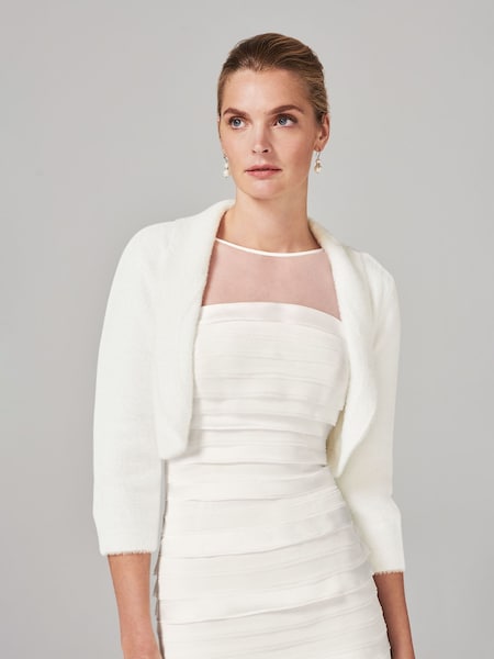 Phase Eight Cream Fay Fluffy Bolero (789817) | 341 QAR