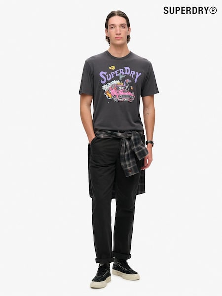 Superdry Black 100% Cotton Dragnut Odd Rods Loose T-Shirt (789955) | €45