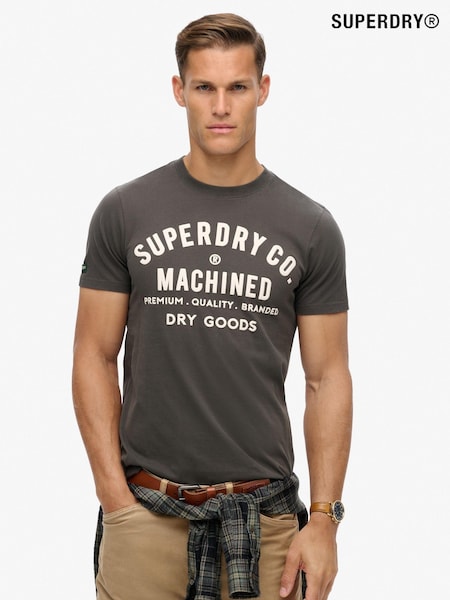 Superdry Vintage Black Machined Goods Workwear T-Shirt (790145) | €37