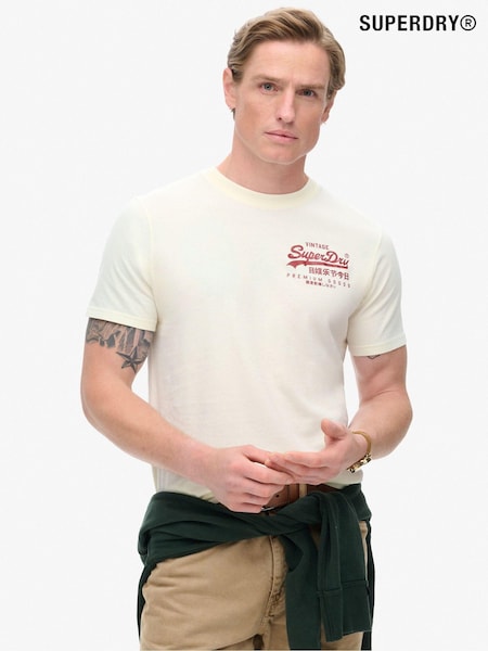 Superdry Off White 100% Cotton Tokyo Graphic T-Shirt (790242) | R$ 295