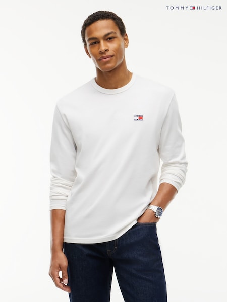 Natural - Regular Tommy Hilfiger Badge Jersey Long Sleeve T-shirt