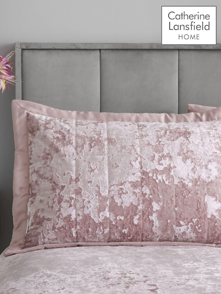 Catherine Lansfield Set of 2 Pink Crushed Velvet Pillowshams (792299) | €33