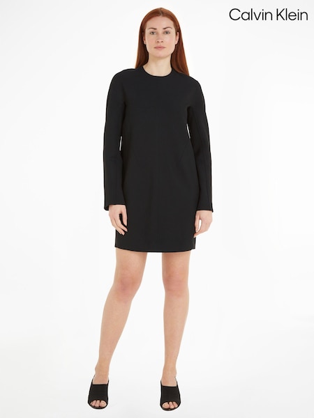 Calvin Klein Long Sleeve Black Shift Dress (792363) | €214