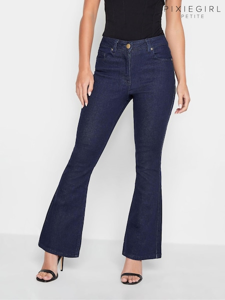 PixieGirl Petite Blue DK BLU KICK FLARE JEAN (792458) | $65