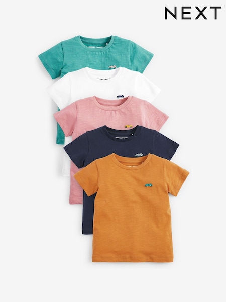 Mineral 100% Cotton Short Sleeve T-Shirts 5 Pack (3mths-7yrs) (792511) | AED56 - AED71