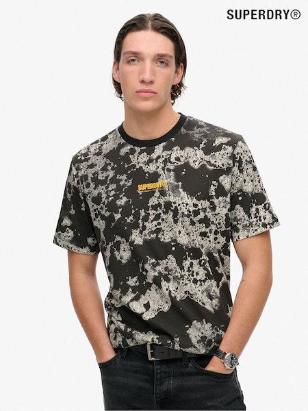 Superdry Green Loose Utility Camo Graphic 100% Cotton T-Shirt (792540) | €53