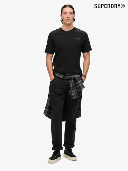 Superdry Black Small Logo 100% Cotton Luxury Sport Loose T-Shirt (792565) | €45