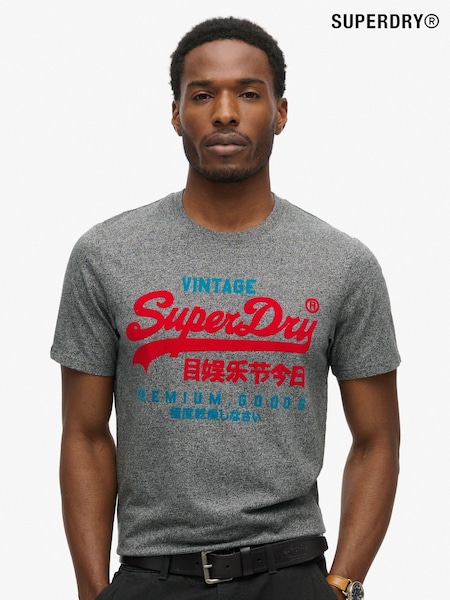 Superdry Black Grey Grit Vintage Logo Duo T-Shirt (792624) | R$ 295