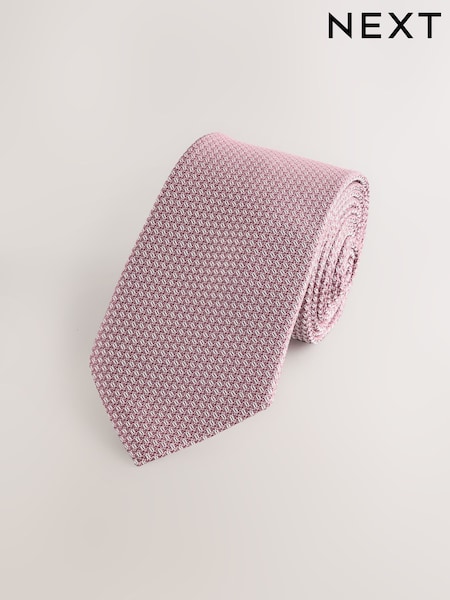 Pink - Regular Tie Pocket And Square Set