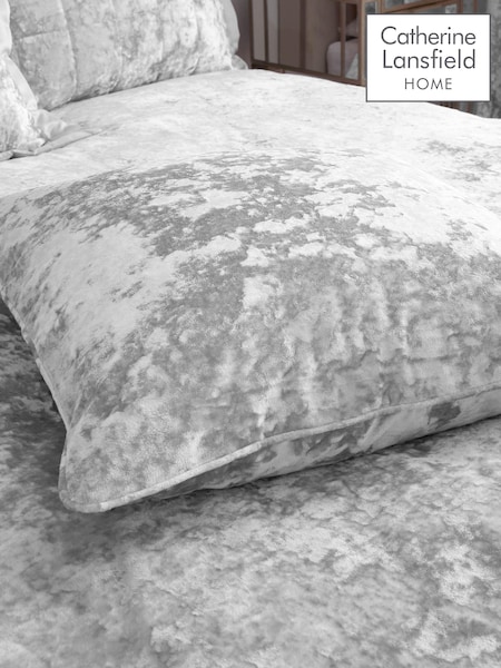 Catherine Lansfield Silver Crushed Velvet Cushion (792823) | €22
