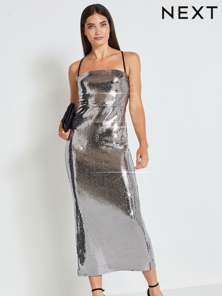 Silver Sequin Midi Dress (792900) | €22