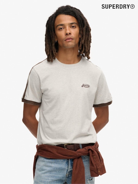 Superdry Lightning Grey 100% Cotton Essential Logo Retro T-Shirt (793408) | €41