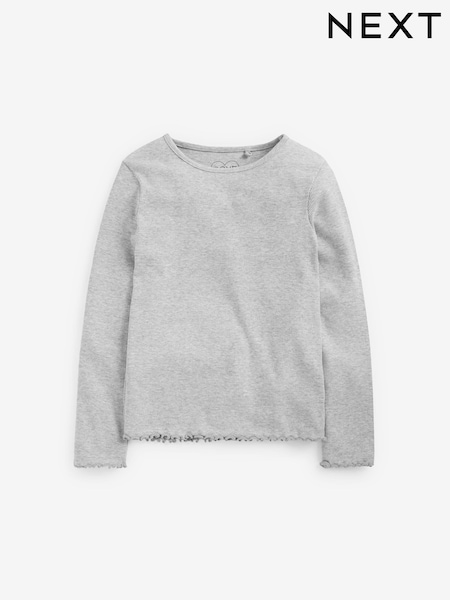 Grey T-Shirt Cotton Rich Long Sleeve Rib T-Shirt (3mths-7yrs) (793711) | AED20 - AED30