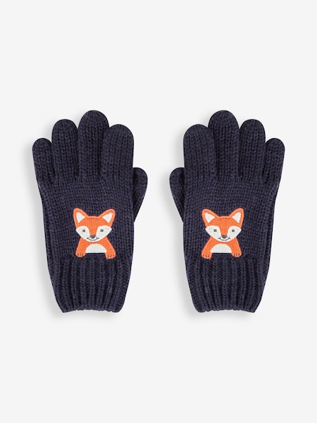 JoJo Maman Bébé Indigo Fox Appliqué Gloves (793818) | 931 UAH
