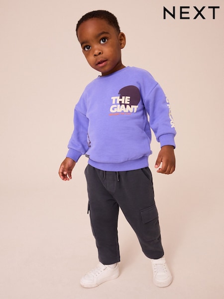 Lilac Purple Sweatshirt and Utility Joggers 2 Piece Set (3mths-7yrs) (794345) | CA$47 - CA$59