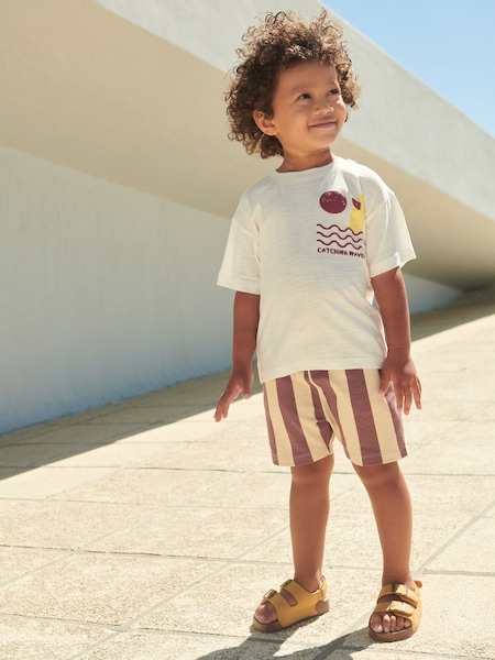 Purple 100% Cotton T-Shirt And Shorts Set (3mths-7yrs) (794637) | €6 - €9
