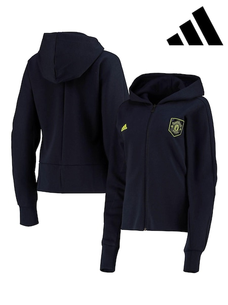 adidas Blue Manchester United European Anthem Jacket Womens (794757) | LEI 501