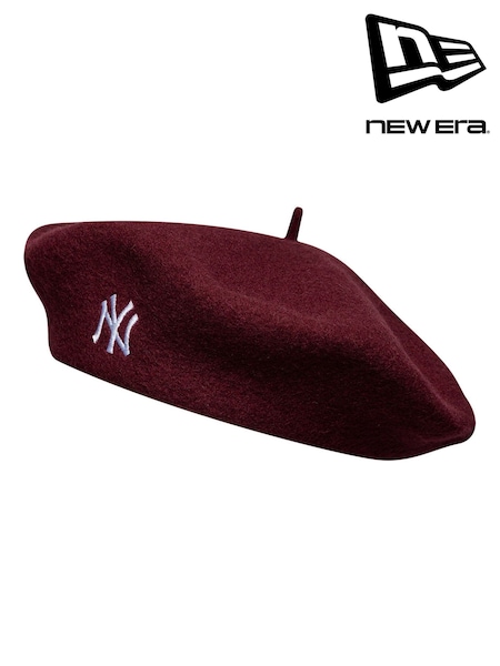 Rot - New Era Wool Script New York Yankees Beret