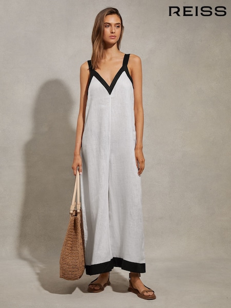 Reiss Aida Linen Wide Leg Playsuit (795571) | 245 €