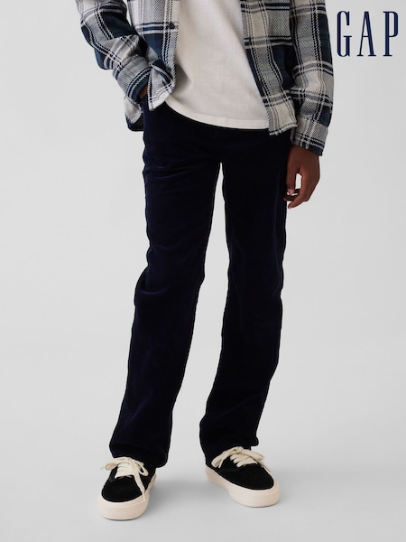 Marin - Gap Avslappnade raka manchesterjeans (6-13år)